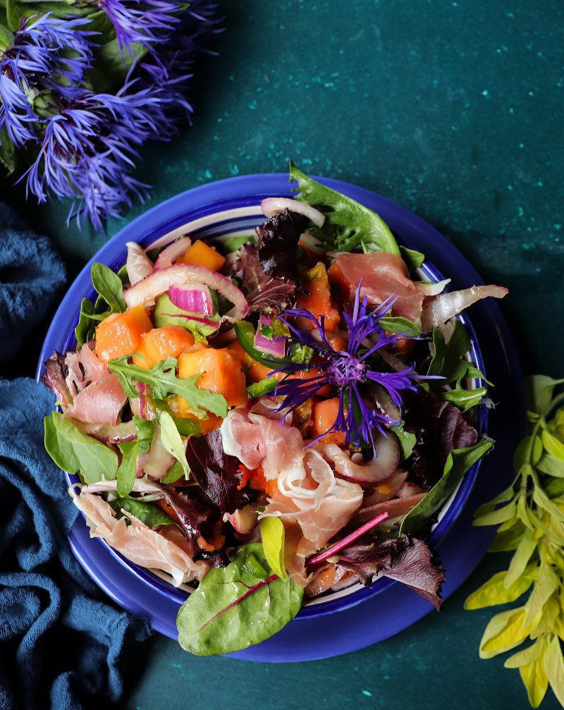 Papaya Prosciutto Salad