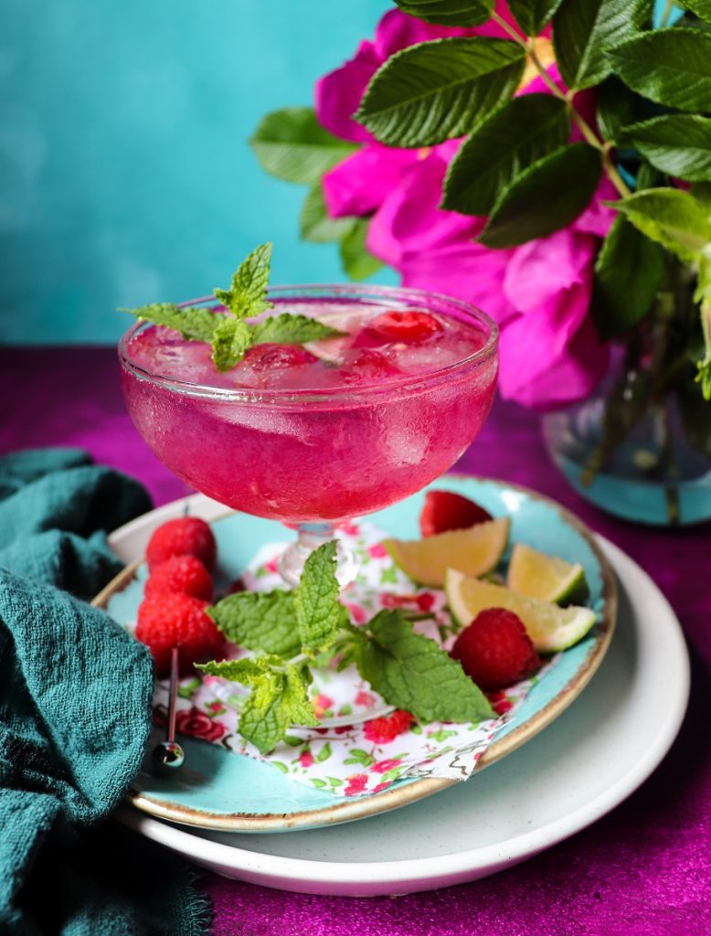 Rose Raspberry Gin Cocktail 