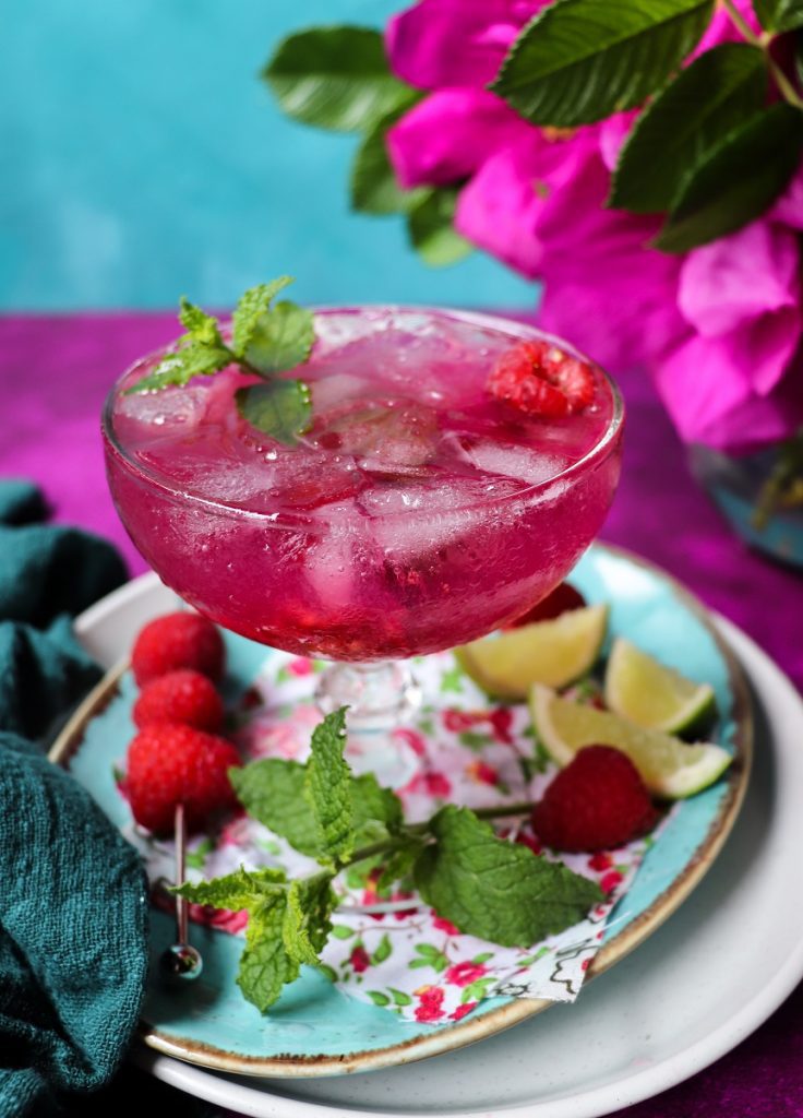 Rose Raspberry Gin Cocktail 