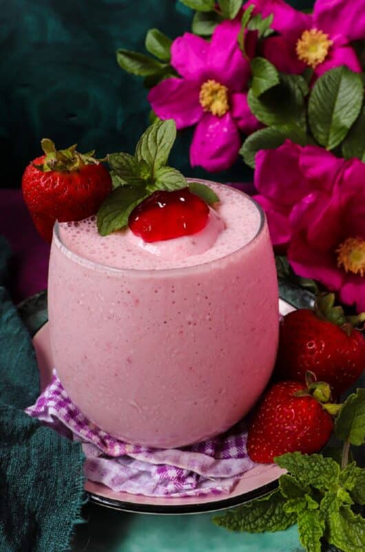 Strawberry Rose Milkshake