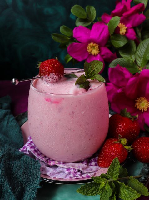 Strawberry Rose Milkshake