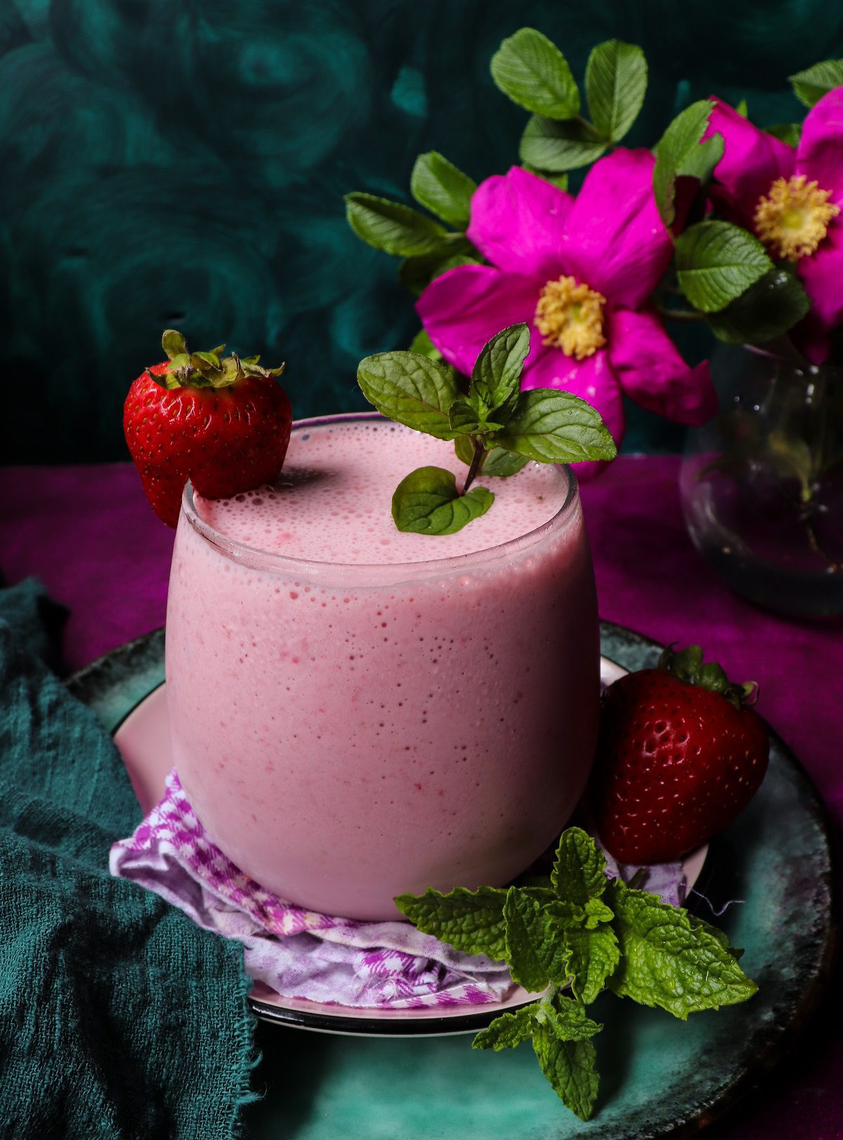 Strawberry Rose Milkshake