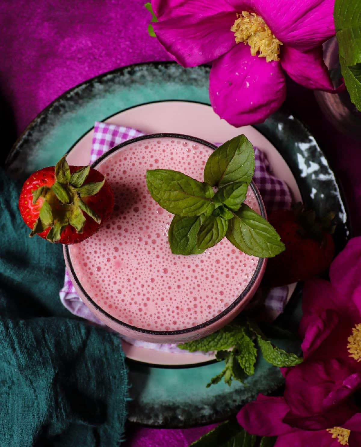 Strawberry Rose Milkshake