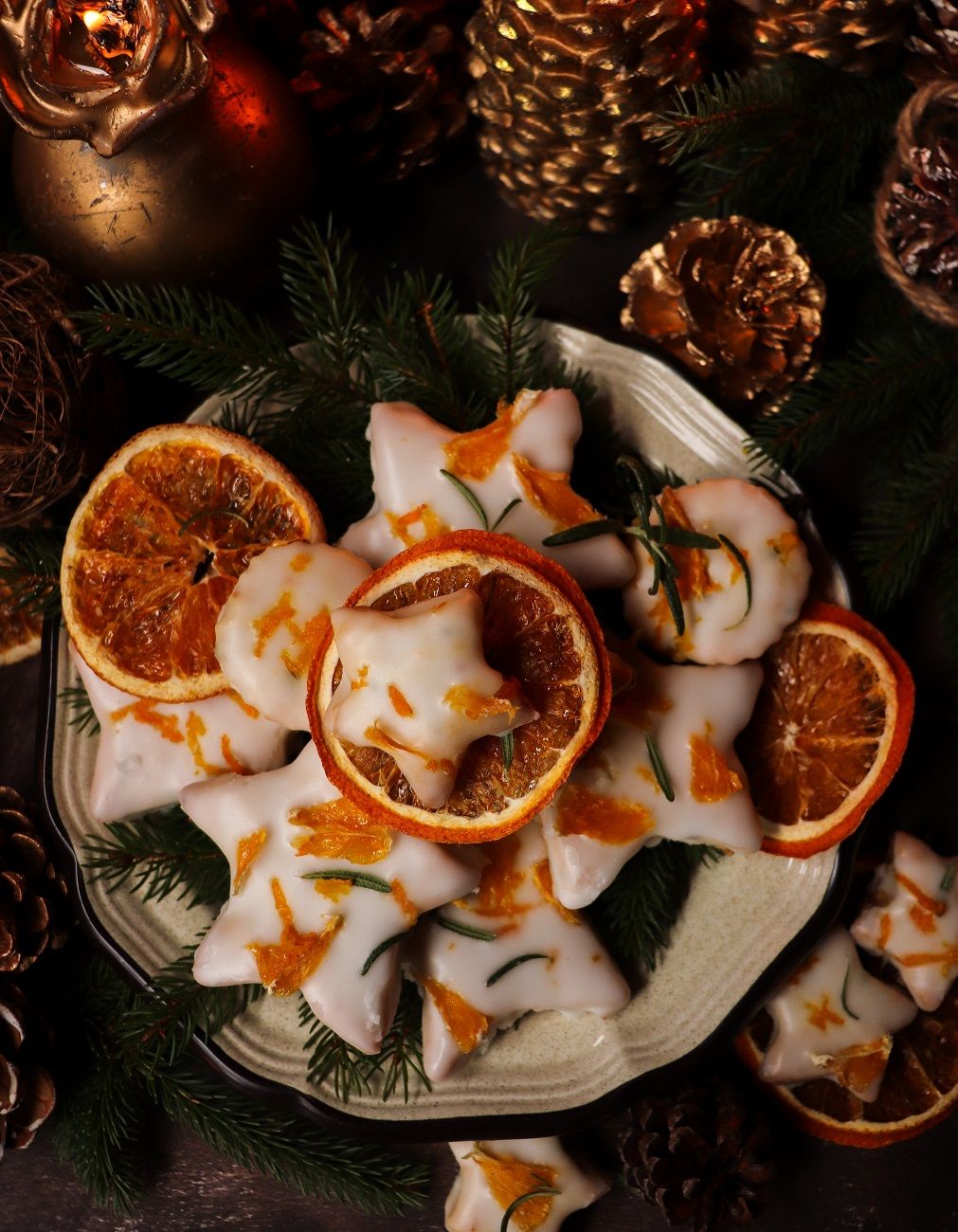 Orange Rosemary Shortbread Cookies