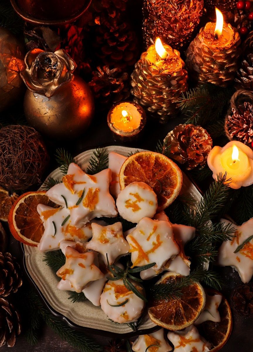 Orange Rosemary Shortbread Cookies