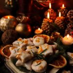 Festive Orange Rosemary Shortbread Cookies with Cointreau Glaze