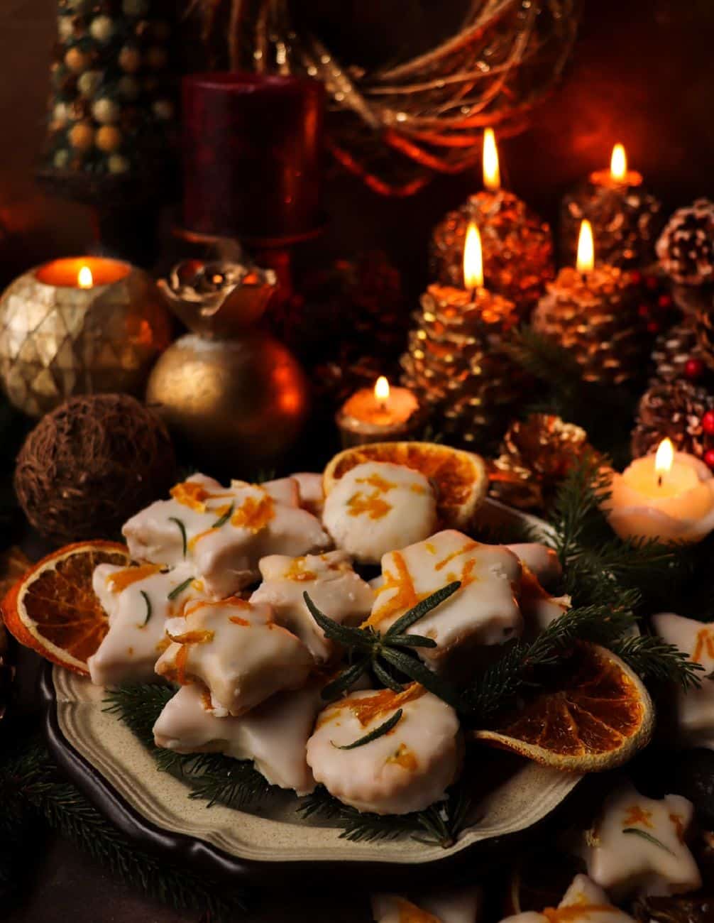 Orange Rosemary Shortbread Cookies