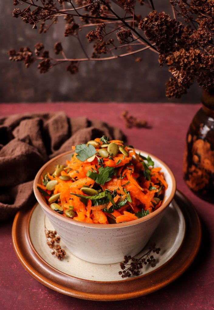 Carrot Salad with Pumpkin Seeds