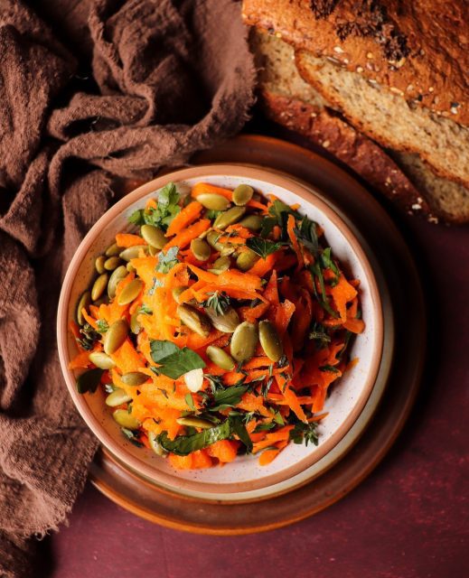 Carrot Salad with Pumpkin Seeds