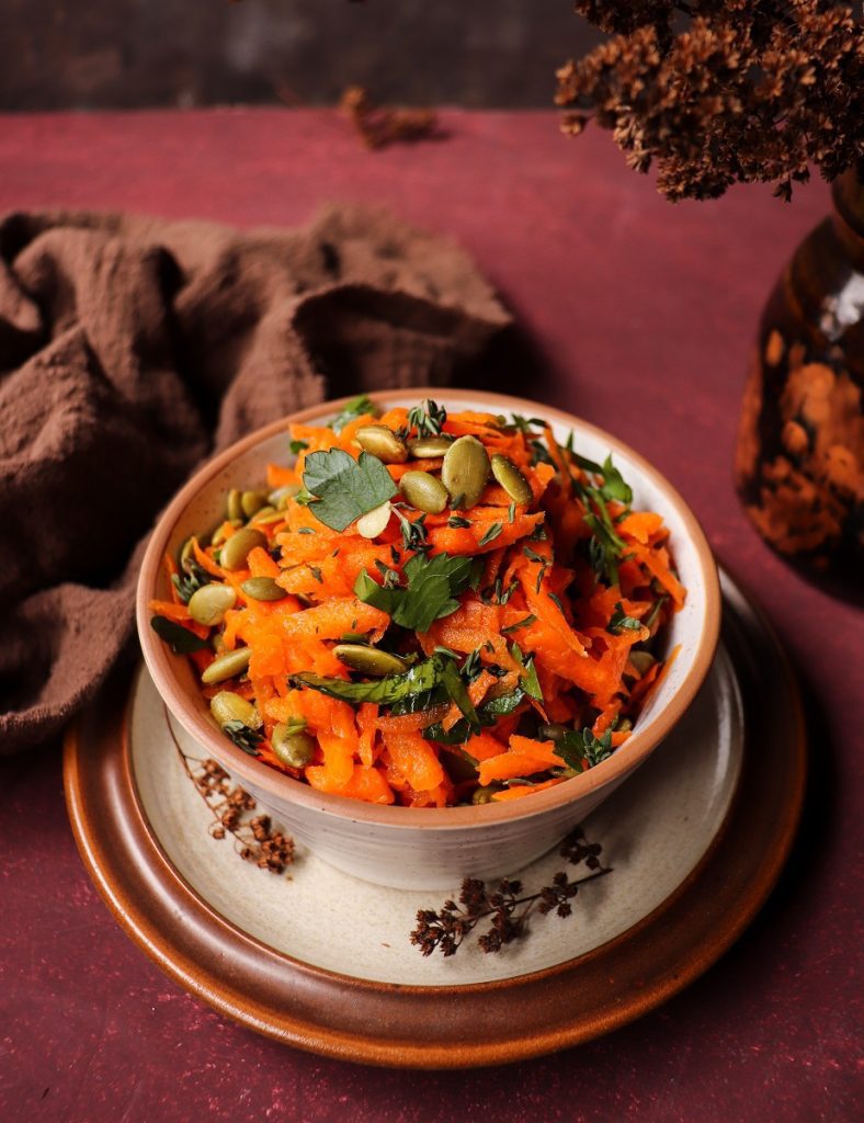 Carrot Salad with Pumpkin Seeds