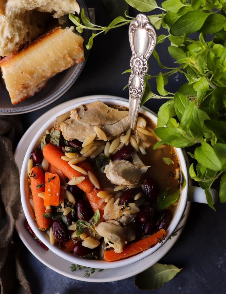 Chicken Orzo Bean Soup