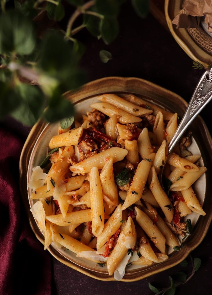 Sun-Dried Tomato Veal Pasta