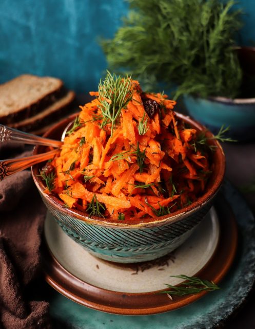 Carrot Salad with Caraway Seeds and Dill