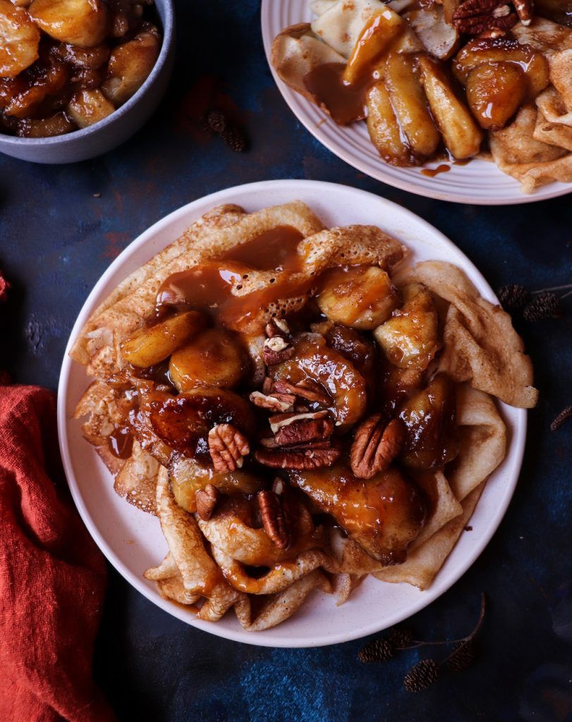 Crêpes with Banana Rum Sauce