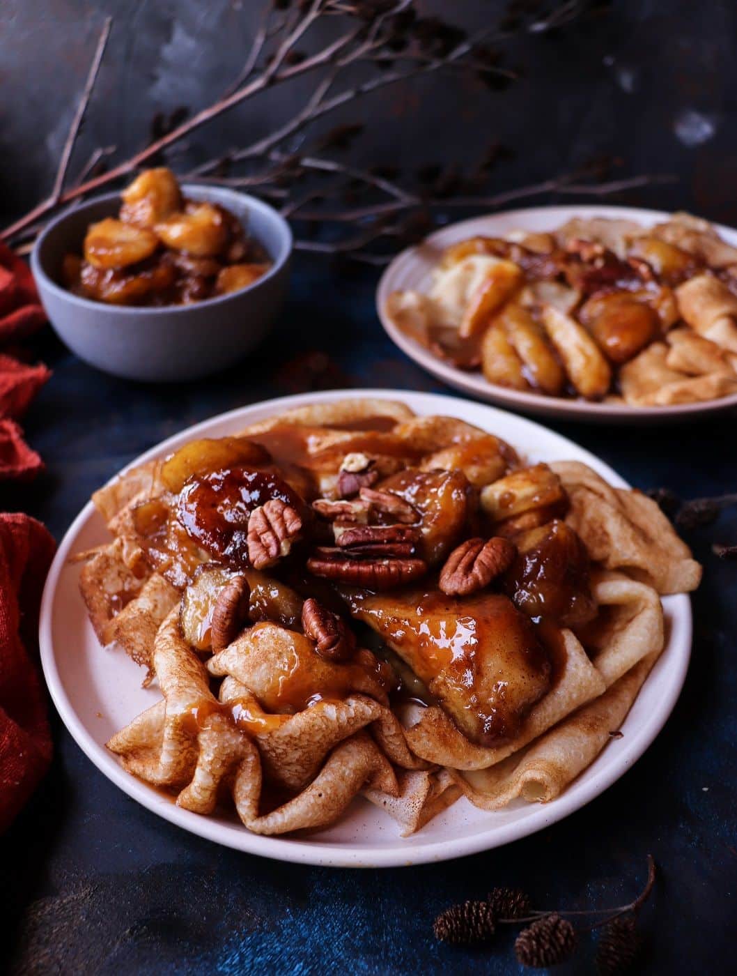 Crêpes with Banana Rum Sauce