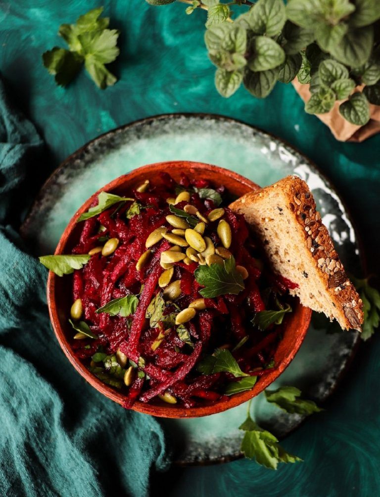 Raw Beet Salad (Beetroot Coleslaw)