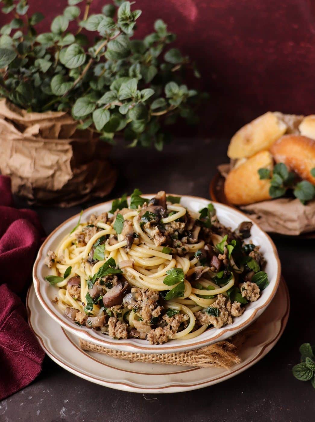 Veal Mushroom Pasta