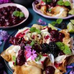 Crêpes with Cream Cheese Blackberry Sauce
