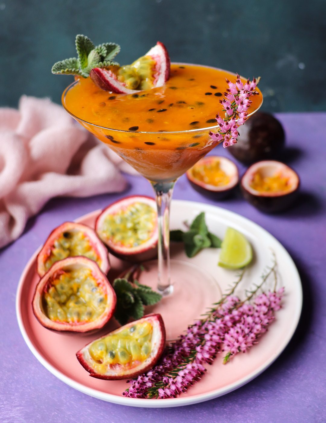 Frozen Mango Passion Fruit Cocktail (Tropical Rum Cocktail)