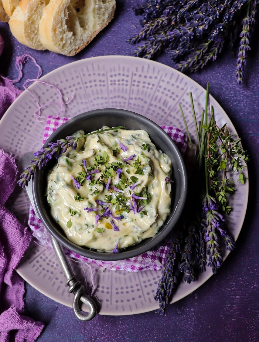 Lavender Chive Thyme Butter (Herb Compound Butter)