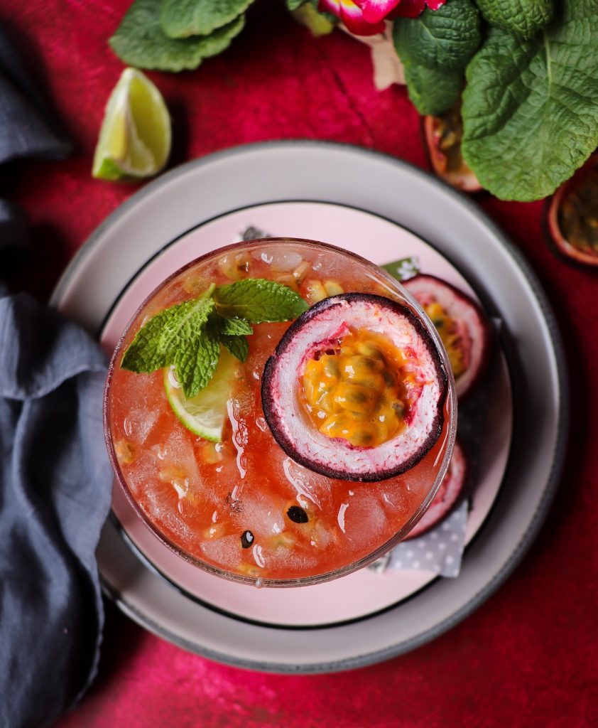 Passion Fruit Peach Cocktail