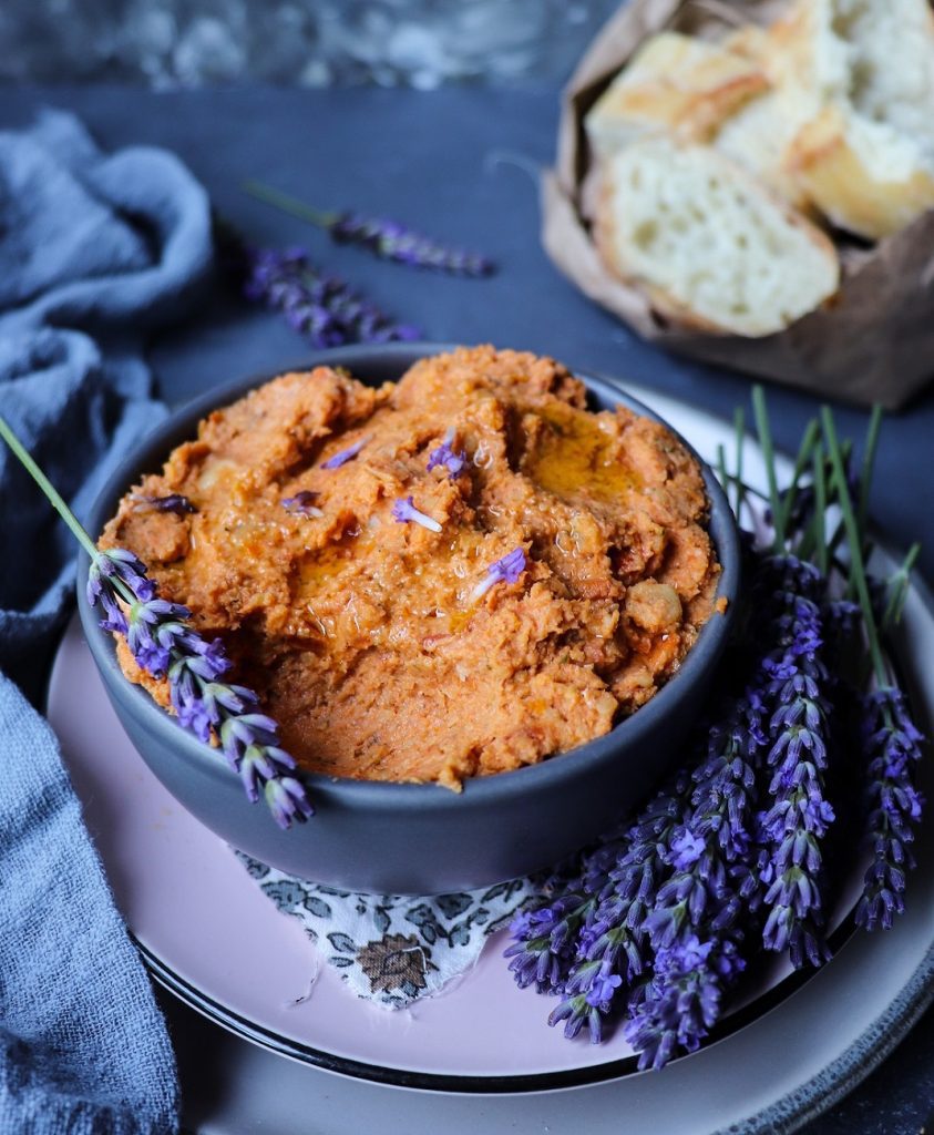 Lavender Tomato Chickpea Spread