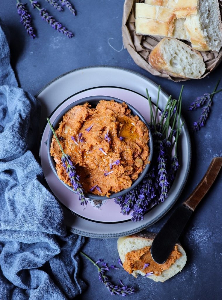 Lavender Tomato Chickpea Spread