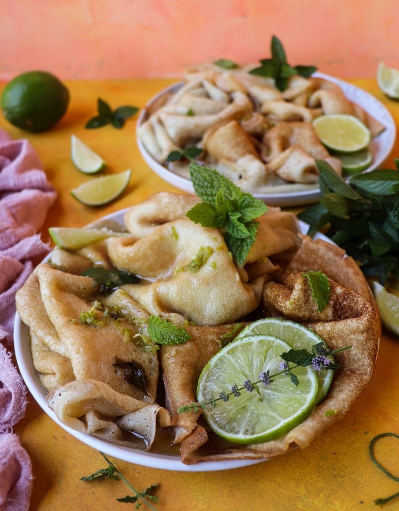 Crêpes with Mojito Sauce