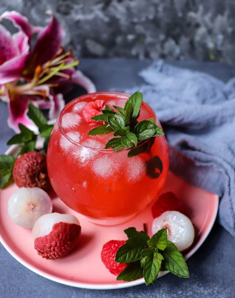 Rose Raspberry Lychee Sangria (aka Ispahan Sangria)