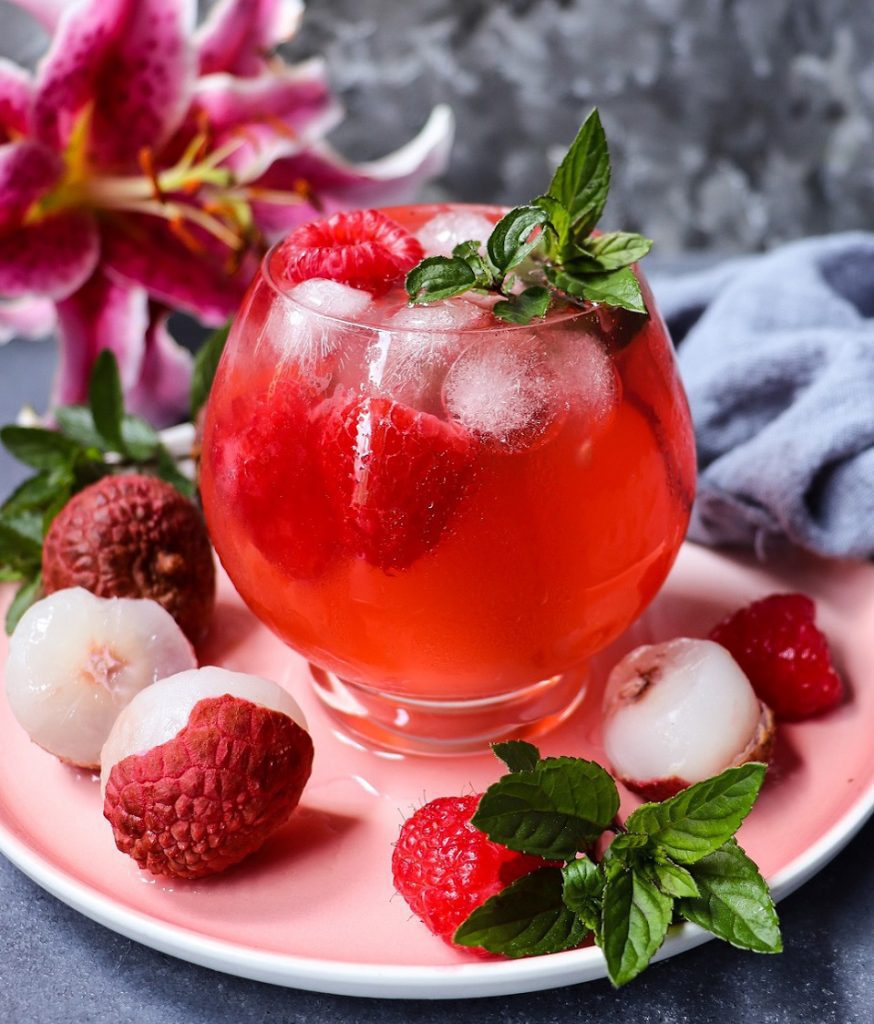 Rose Raspberry Lychee Sangria (aka Ispahan Sangria)