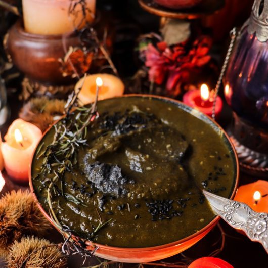 Black Sesame Seed Vegetable Soup