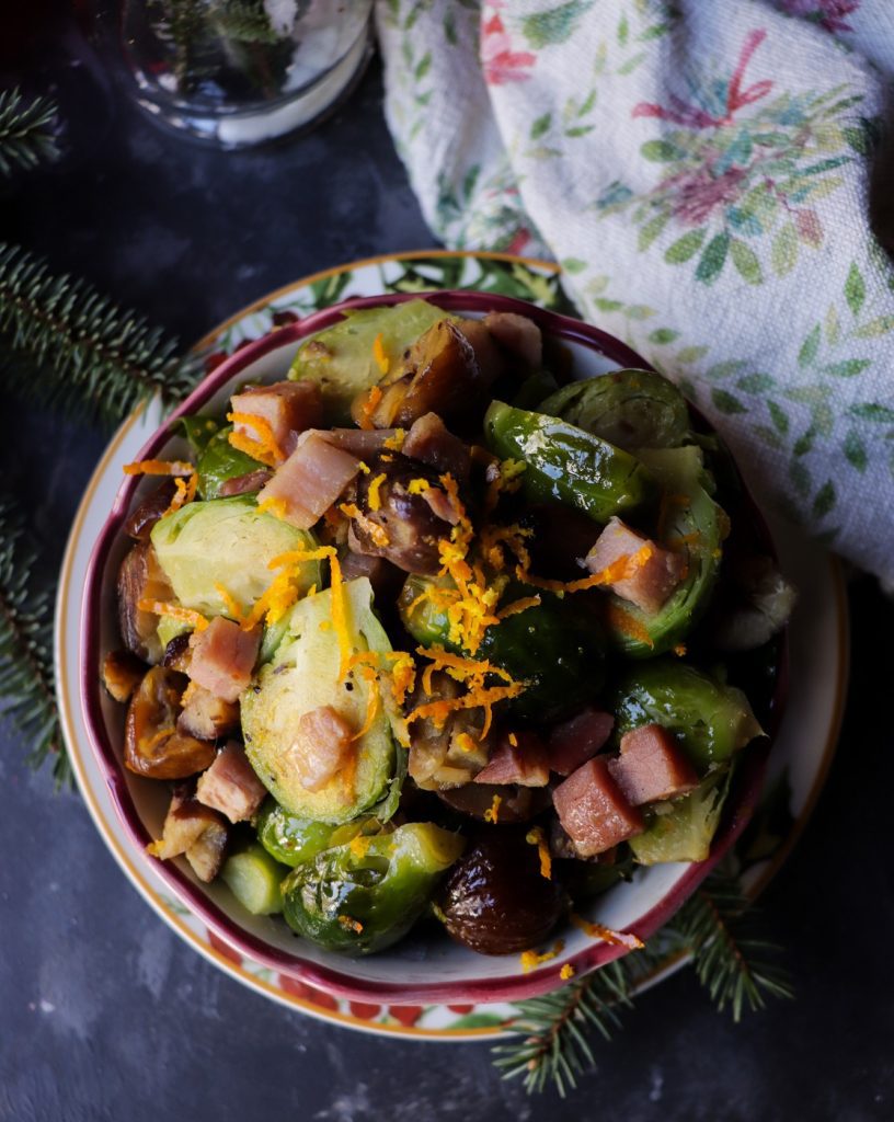 Brussels Sprouts with Pancetta and Chestnuts