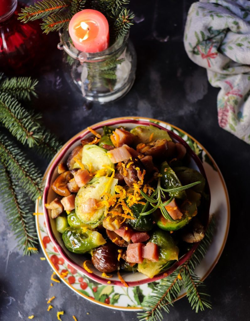 Brussels Sprouts with Pancetta and Chestnuts
