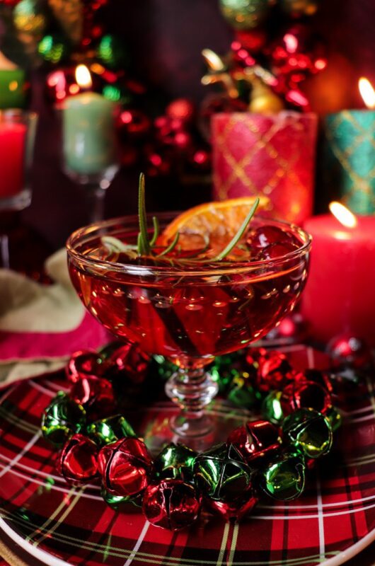 Festive Cranberry Orange Amaretto Cocktail