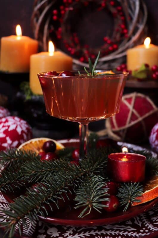 Festive Cranberry Orange Brandy Cocktail