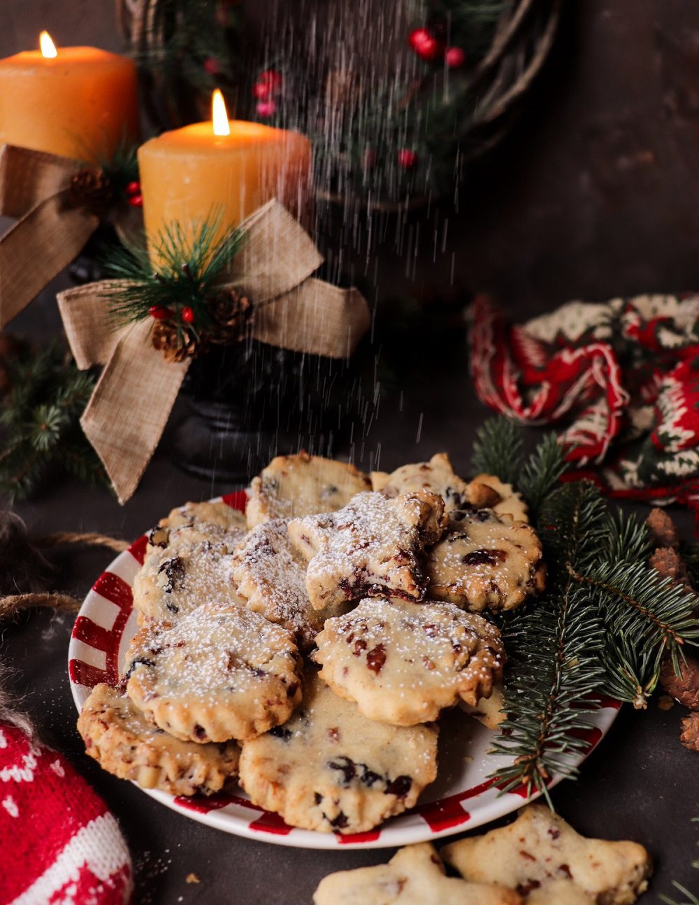 Cranberry Pecan Shortbread Cookies