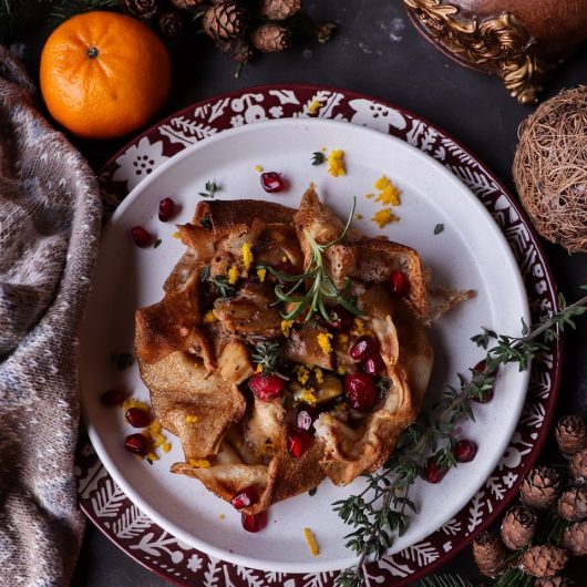 Christmas Crêpes with Chicken and Chestnuts