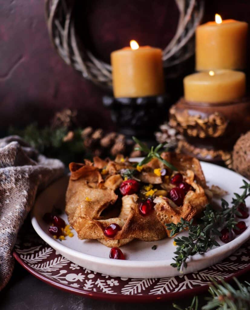 Christmas Crêpes with Chicken and Chestnuts
