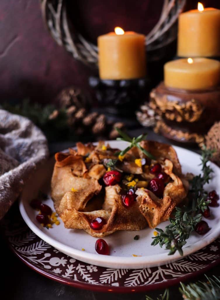 Christmas Crêpes with Chicken and Chestnuts