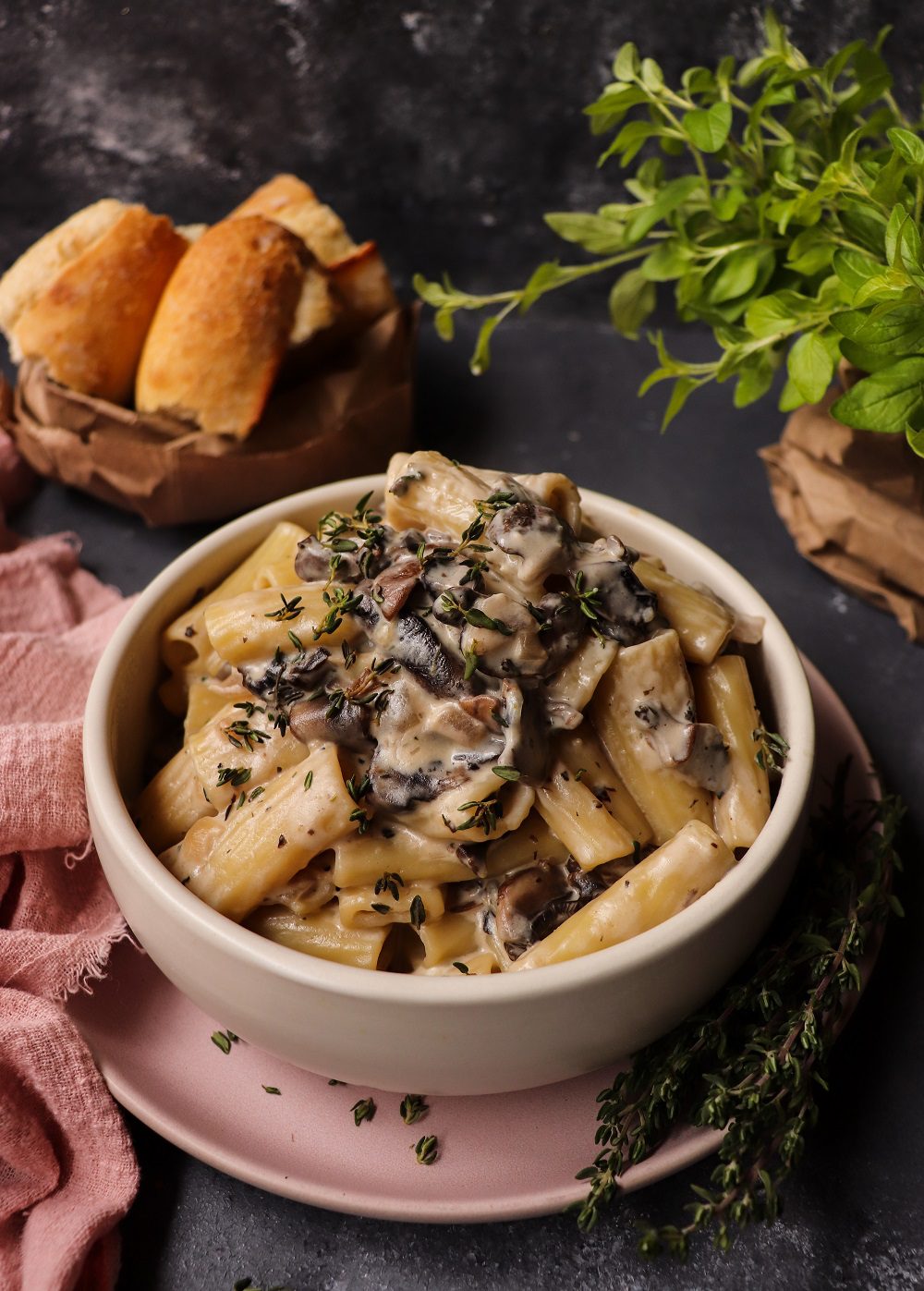 Creamy Mushroom Pasta (without cream)