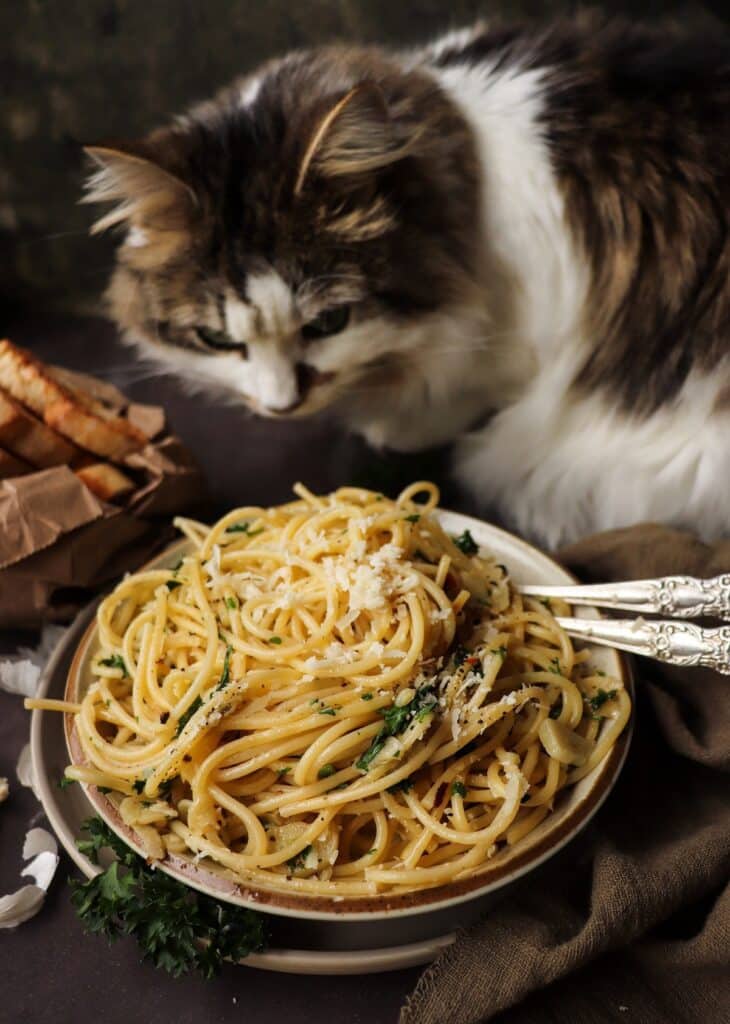 Pasta Aglio e Olio - Olive Oil Garlic Pasta