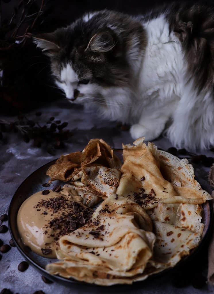 Crêpes with Dulce de Leche, Mascarpone, and Coffee Sauce