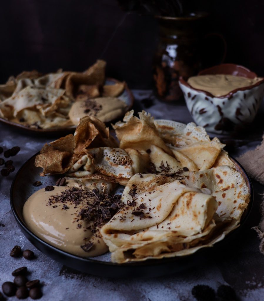 Crêpes with Dulce de Leche, Mascarpone, and Coffee Sauce