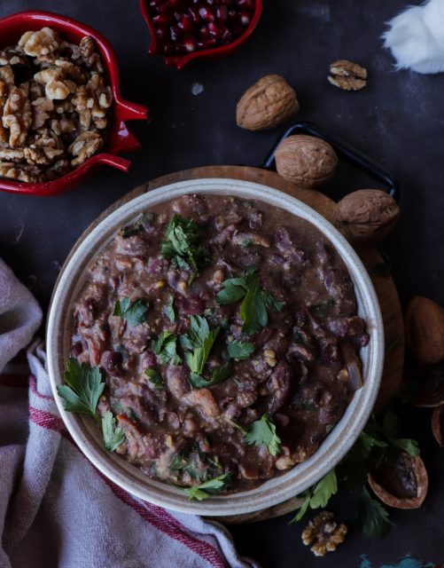 Lobio - Georgian Bean and Walnut Stew