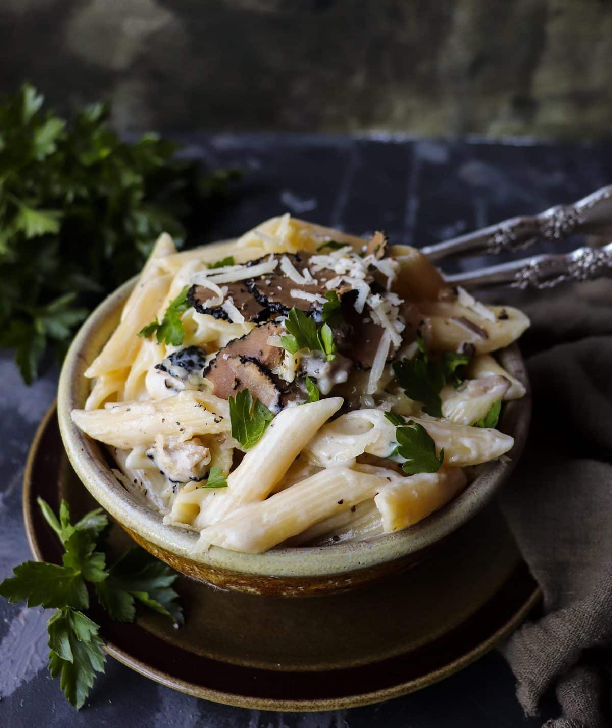 Pasta with Black Truffle Sauce