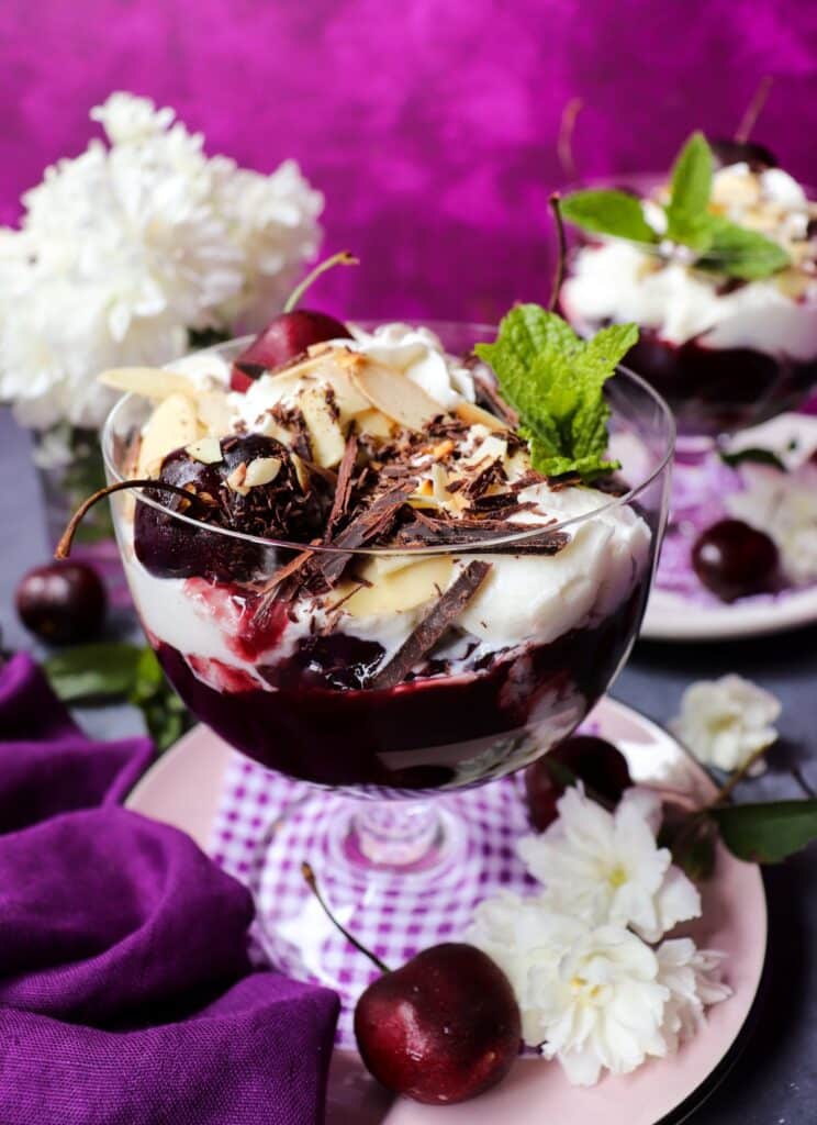 Chocolate Cherry Amaretto Trifle
