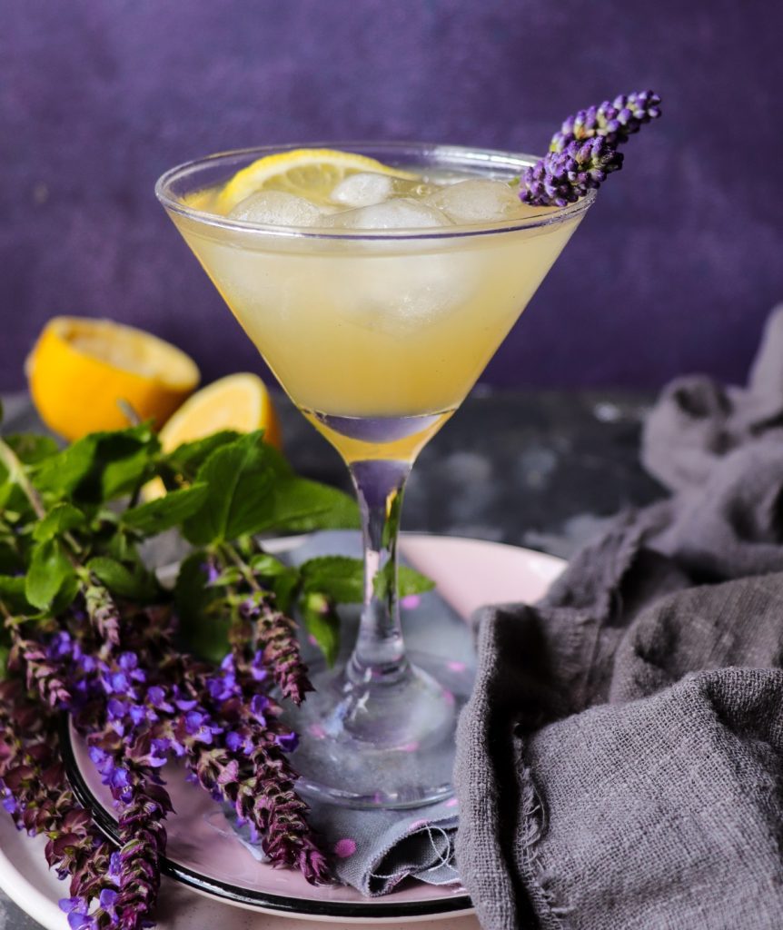 Lavender Limoncello Martini Cocktail