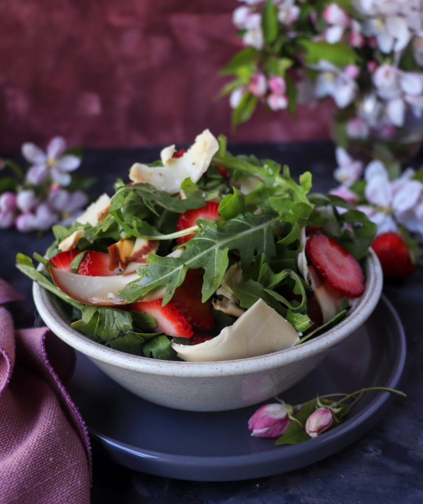 Strawberry Salad with Smoked Goat Cheese