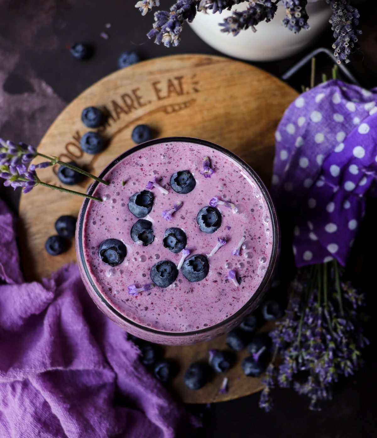 Blueberry Lemon Lavender Milkshake