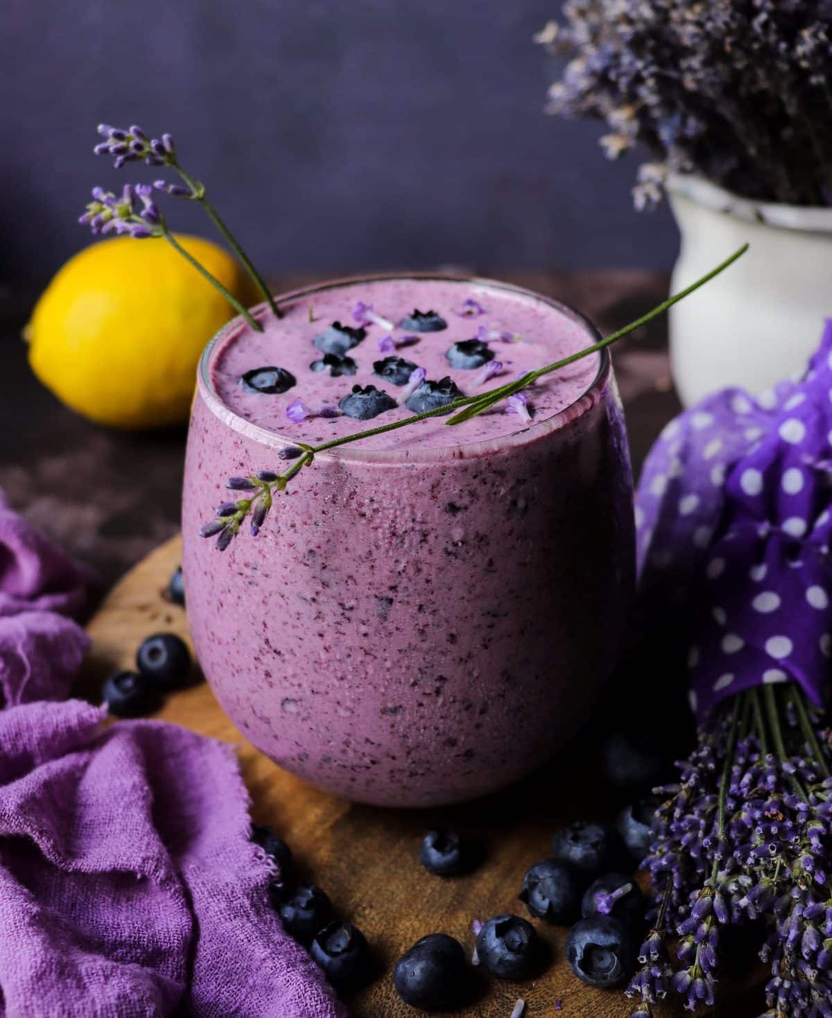 Blueberry Lemon Lavender Milkshake